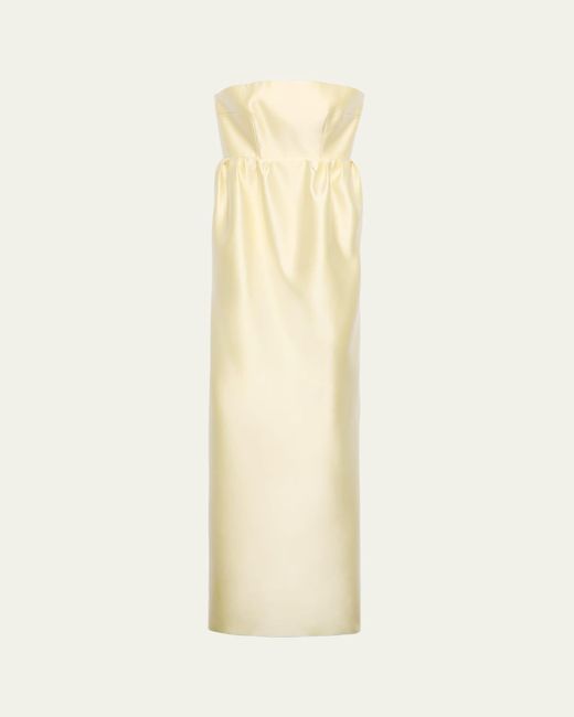 Prada Natural Long Double Satin Dress