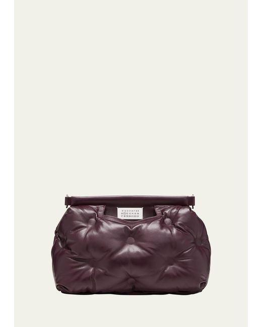 Maison Margiela Purple Glam Slam Classique Medium Quilted Clutch Bag
