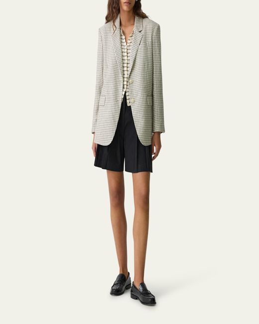 Theory Gray Check Blazer
