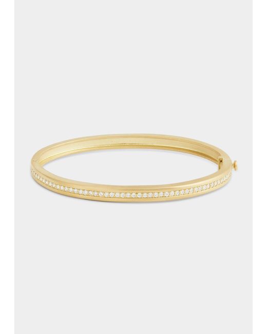 Jamie Wolf 18k Yellow Gold Hinged Bracelet With Diamonds in Natural | Lyst