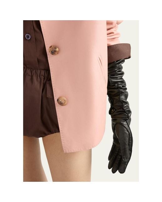 Prada Blue Long Nappa Leather Gloves