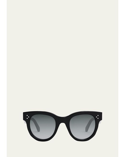 Céline Black Tortoiseshell Acetate Cat-eye Sunglasses