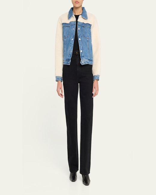 Mother Blue Combo Denim Jacket
