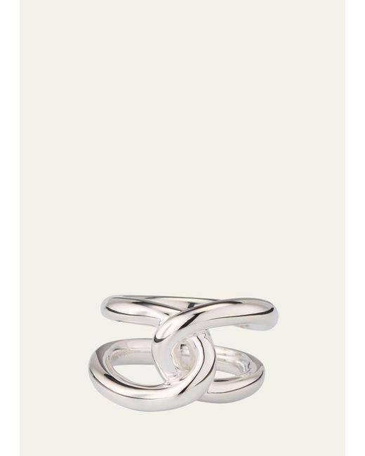 LIE STUDIO Natural The Agnes Sterling Silver Knot-tie Ring
