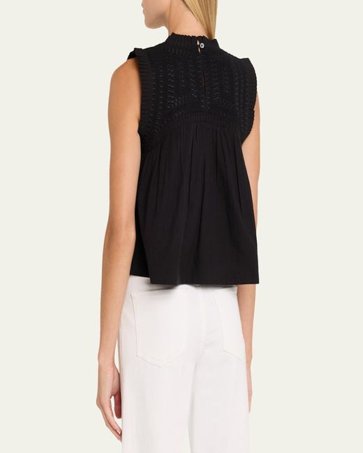 Sea Black Larissa Embroidered Tank Top