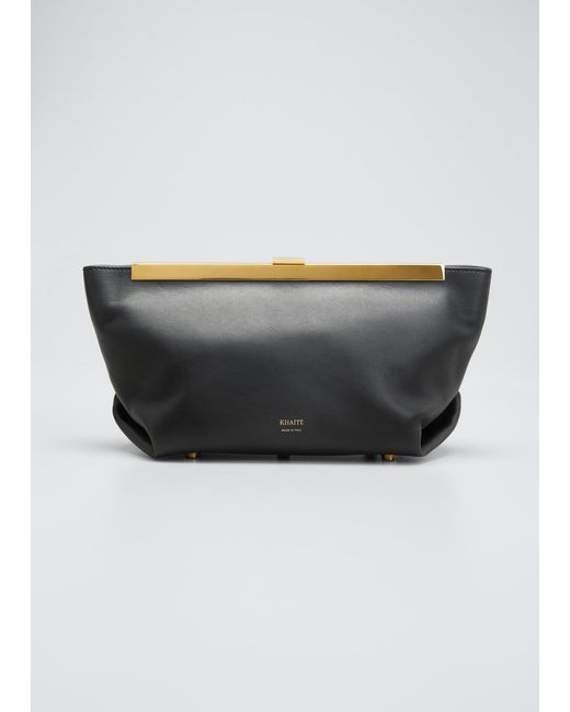 Khaite Black Aimee Framed Clutch Bag