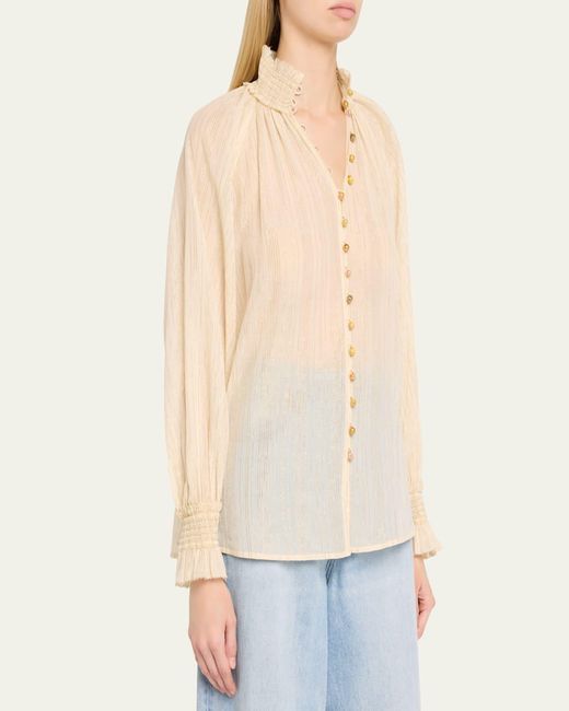 Zimmermann Natural Aster Buttoned Blouse