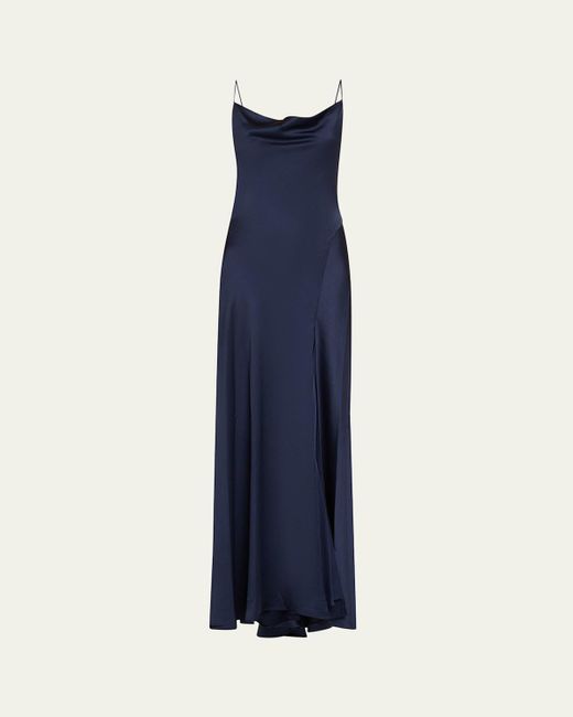 Jonathan Simkhai Women's Blue Finley Satin Slip Gown Jonathan Simkhai Women's Blue Finley Satin Slip Gown