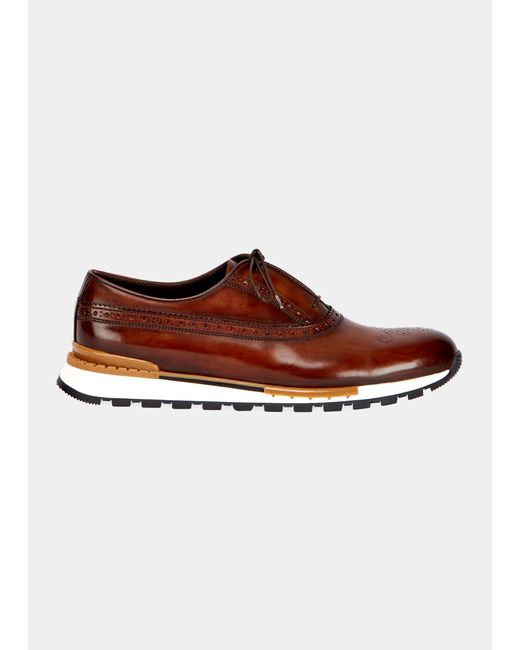 fast track torino glazed calf leather sneaker