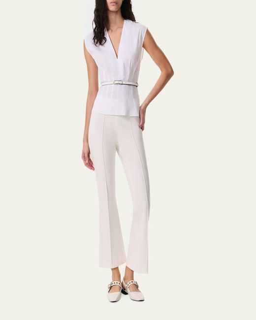 Rag & Bone White Ines V-Neck Poplin Top