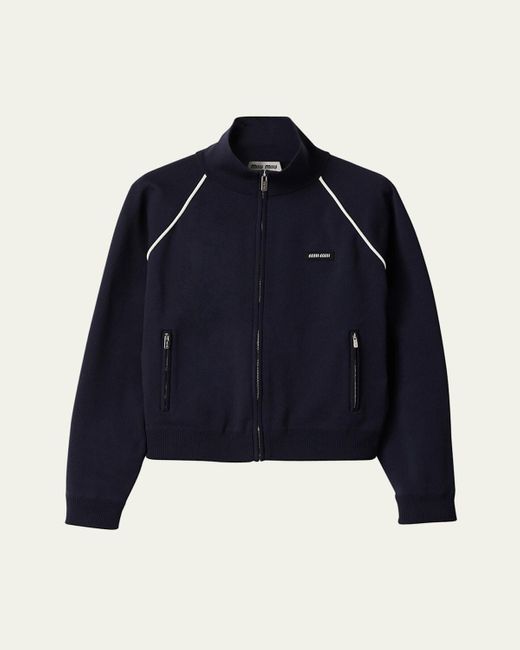Miu Miu Blue Zip Track Jacket