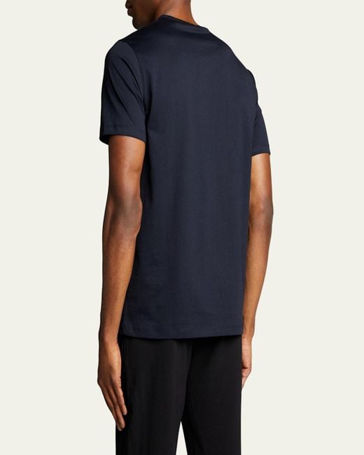 Theory White Precise Luxe Cotton Short-Sleeve Tee for men