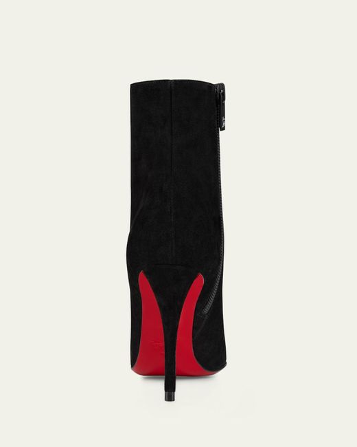 Christian Louboutin Black So Apostropha Suede Sole Stiletto Booties