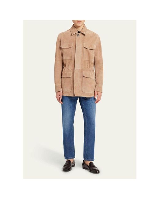 Brioni Black Suede Field Jacket for men