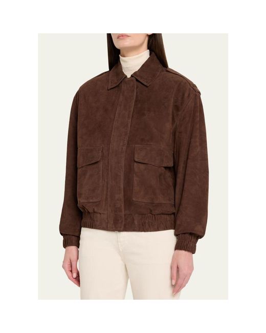 Arma Brown Halti Collared Suede Jacket