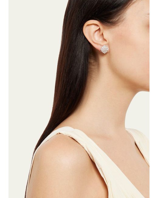 Paul Morelli Natural Confetti 18k White Gold Diamond Stud Earrings