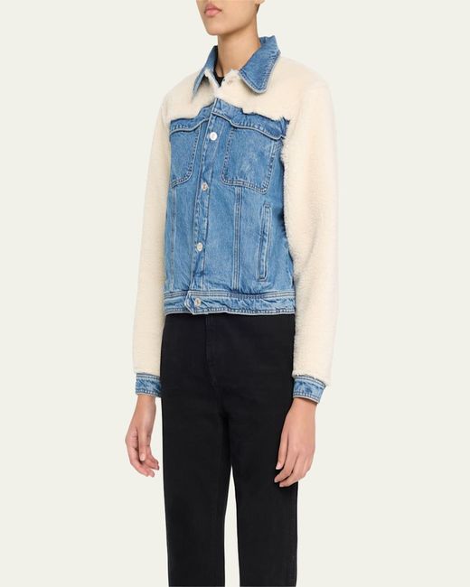 Mother Blue Combo Denim Jacket