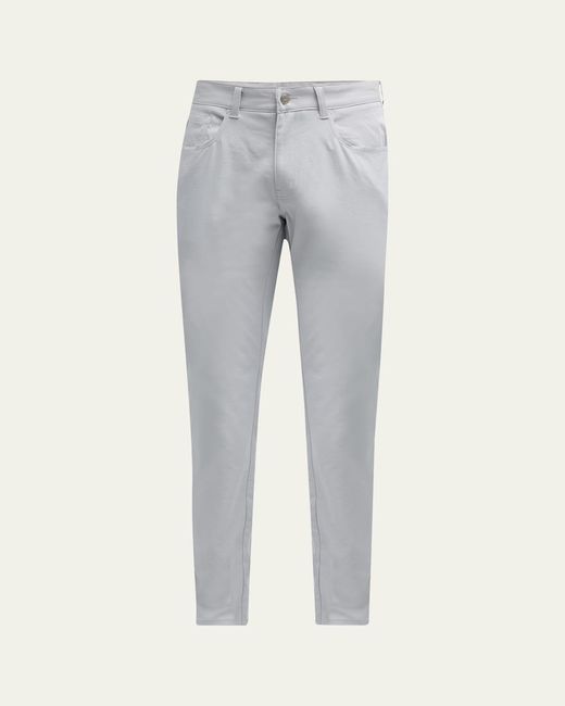 Peter Millar Gray Eb66 5-Pocket Performance Pants for men