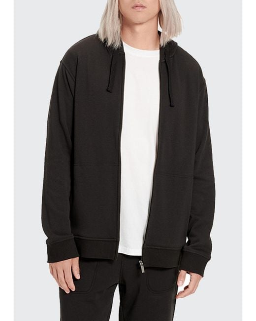 Ugg Black Gordon Zip-Front Sweatshirt for men