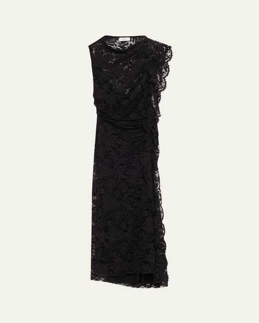 sheer floral maxi dress Theresa White Semi-Sheer Floral Lace Maxi Dress main image 0