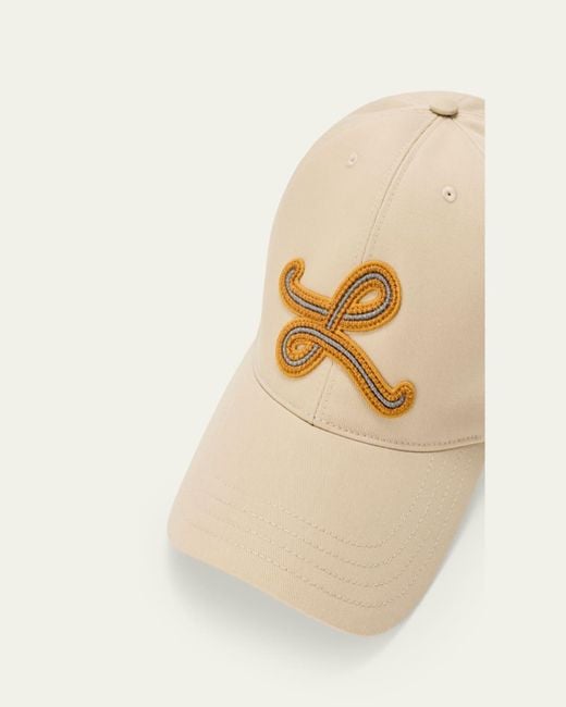 Loewe Natural L-Patch Cotton Baseball Cap for men
