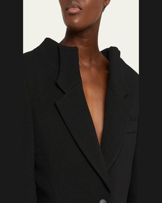 Givenchy Black Single-Breasted Slashed Jacket