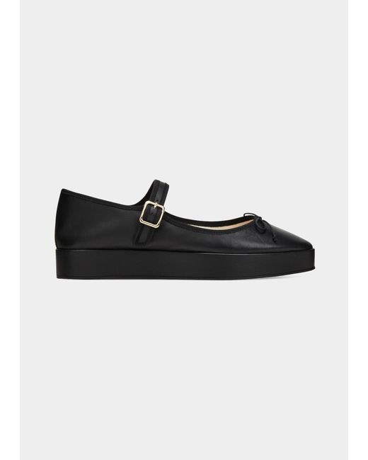 Loeffler Randall Mary Jane Platform Ballerina Flats in Black | Lyst