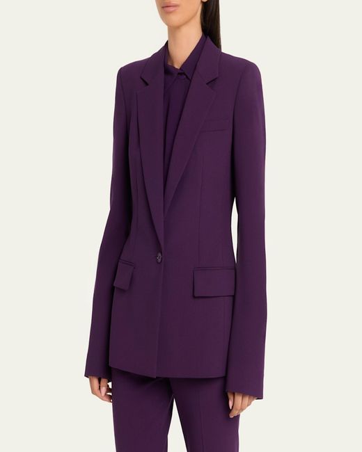 Michael Kors Purple Tailored Single-Button Blazer
