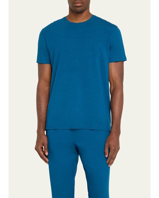 Derek Rose Blue Basel 17 Modal T-shirt for men