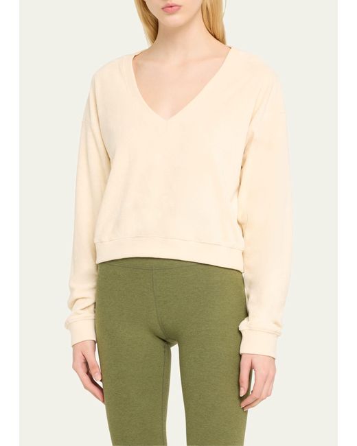 Beyond Yoga Natural Tropez Terry Pullover