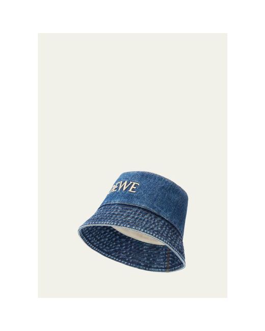 Loewe Blue Logo Denim Bucket Hat