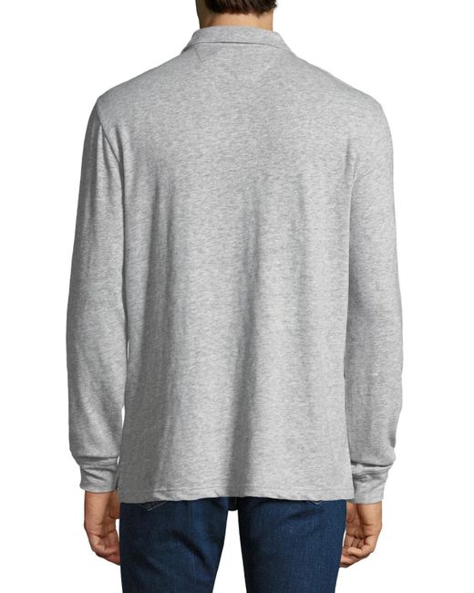 Download Faherty Brand Cotton Men's Luxe Heather Long-sleeve Polo ...