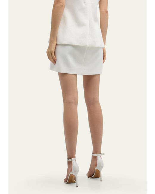 Veronica Beard Natural Emar Straight Mini Skirt