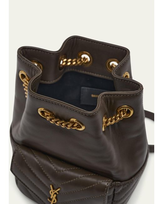 Saint Laurent Mini Ysl Quilted Leather Chain Crossbody Bag Lyst