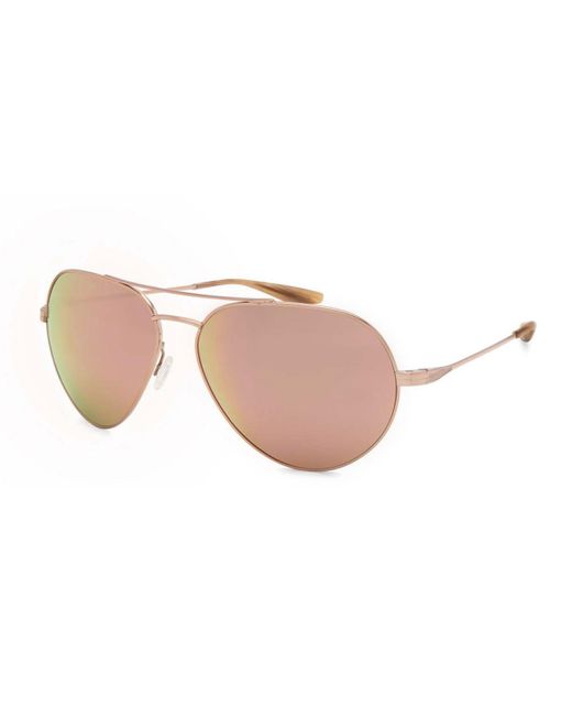 Barton Perreira Pink Commodore Mirrored Aviator Sunglasses