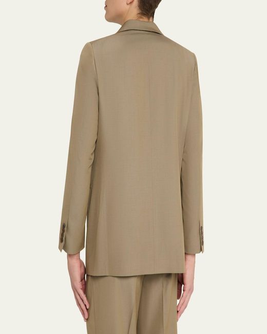 Auralee Natural Single-Breasted Wool Blazer for men