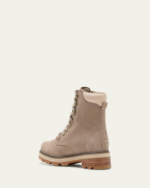 Sorel Natural Lennox Leather Lace-Up Boots