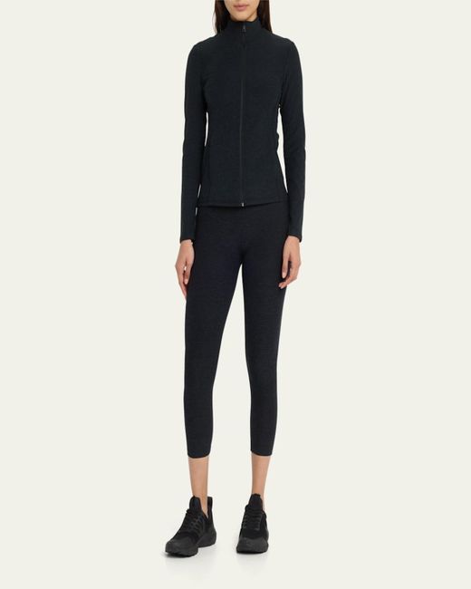 Beyond Yoga Black Space-Dye High Waist Capri Legging