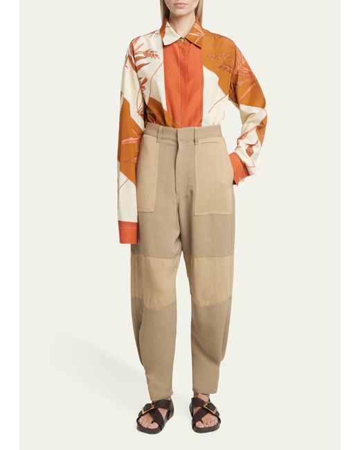 Loewe Natural Cargo Belted Cuff Trousers
