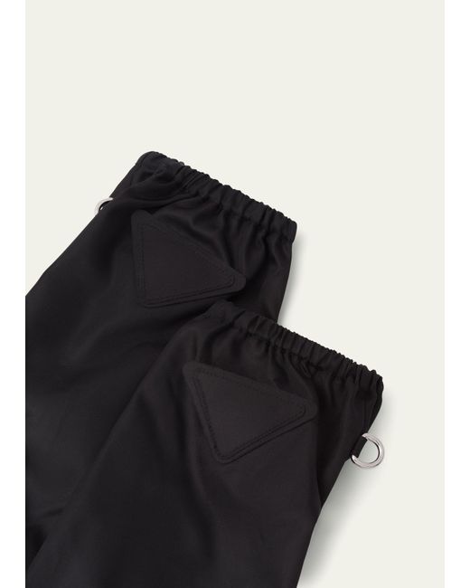 Prada Black Re-nylon Cashmere-lined Gloves for men