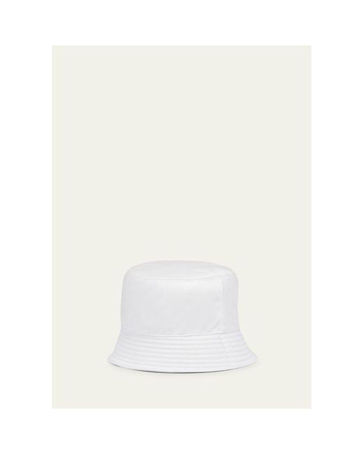 Prada White Nylon Bucket Hat for men