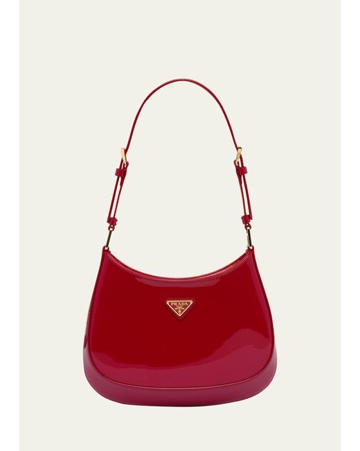 Prada Red Cleo Leather Shoulder Bag