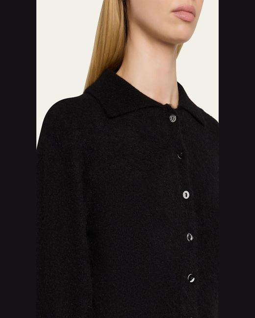 Jonathan Simkhai Black Arber Collared Cardigan