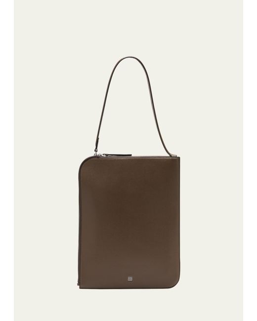Totême Slim Zip Leather Tophandle Bag in Brown Lyst