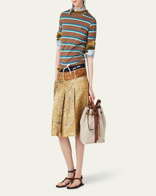 Miu Miu Blue Chambray Button Down Shirt
