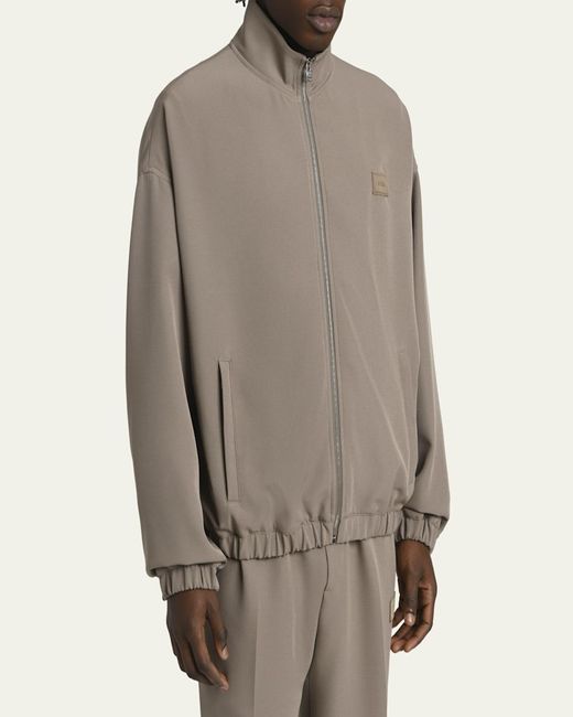Amiri Gray Logo Patch Full-Zip Blouson for men