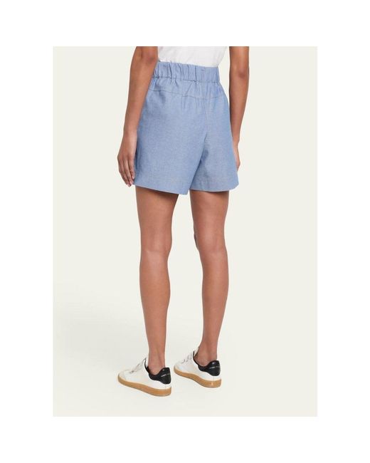 Moncler Blue Chambray Shorts