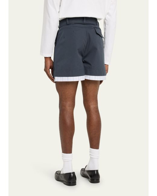 S.S.Daley Blue Thomas Striped-cuff Bloomer Shorts for men