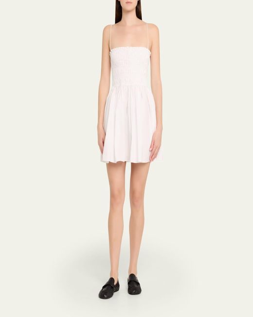 Matteau Natural Shirred Bodice Mini Dress