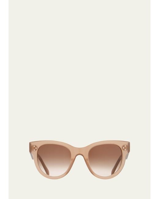 Céline Natural Round Acetate Sunglasses